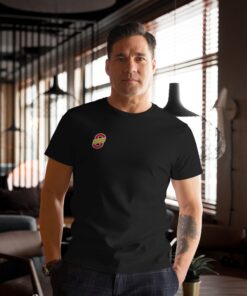 Camiseta premium algodón hombre personalizable, vista frontal