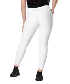 Leggings de cintura cruzada con bolsillos personalizable, vista trasera