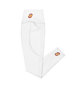 Leggings de cintura cruzada con bolsillos personalizable, vista lateral izquierda