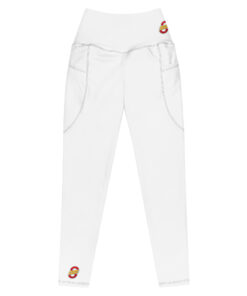 Leggings con bolsillos de tiro alto personalizable, vista frontal