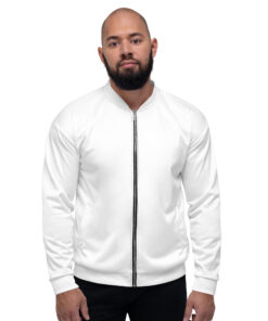Chaqueta bomber estampado integral unisex personalizable, vista frontal