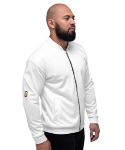Chaqueta bomber estampado integral unisex personalizable, vista lateral derecha