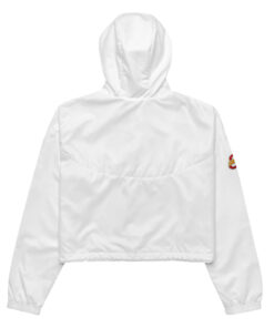 Cortavientos crop para mujer personalizable, vista trasera