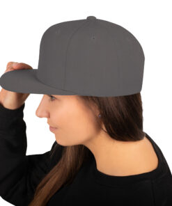 Gorra snapback personalizable, vista trasera