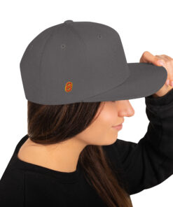 Gorra snapback personalizable, vista trasera