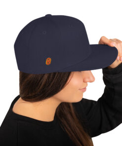 Gorra snapback personalizable, vista trasera