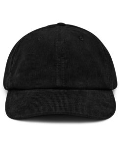 Gorra de pana unisex personalizable, vista frontal