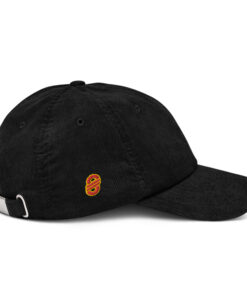 Gorra de pana unisex personalizable, vista lateral derecha