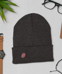 Gorro estilo clásico con borde vuelto personalizable, vista frontal