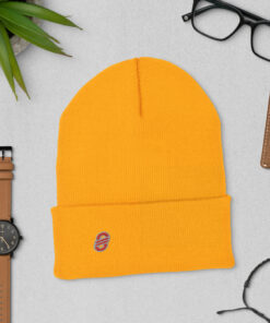 Gorro estilo clásico con borde vuelto personalizable, vista frontal