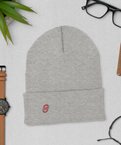 Gorro estilo clásico con borde vuelto personalizable, vista frontal
