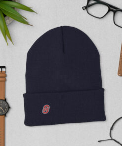 Gorro estilo clásico con borde vuelto personalizable, vista frontal