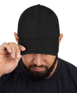 Gorra desgastada personalizable, vista frontal