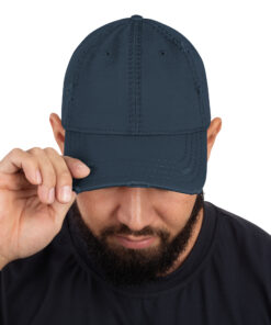 Gorra desgastada personalizable, vista frontal