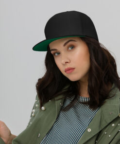 Gorra de visera plana personalizable, vista frontal