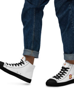 Zapatillas altas de lona para hombre personalizable, vista lateral izquierda