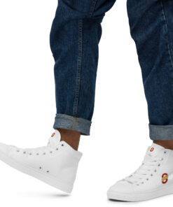 Zapatillas altas de lona para hombre personalizable, vista lateral izquierda