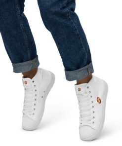 Zapatillas altas de lona para hombre personalizable, vista lateral izquierda