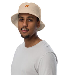 Gorro pescador orgánico unisex personalizable, vista frontal