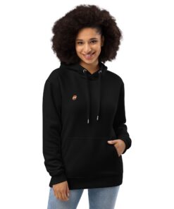 Sudadera con capucha premium eco personalizable, vista frontal
