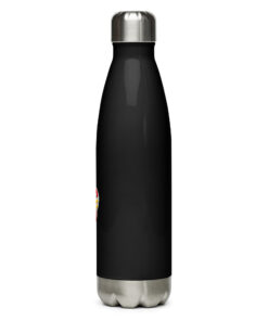 Botella de agua de acero inoxidable personalizable, vista lateral izquierda