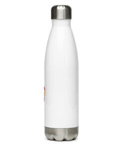 Botella de agua de acero inoxidable personalizable, vista lateral izquierda