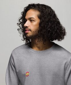 Sudadera orgánica unisex personalizable, vista frontal