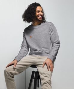 Sudadera orgánica unisex personalizable, vista frontal