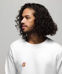 Sudadera orgánica unisex personalizable, vista frontal