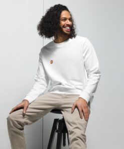 Sudadera orgánica unisex personalizable, vista frontal