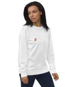Sudadera orgánica unisex personalizable, vista frontal