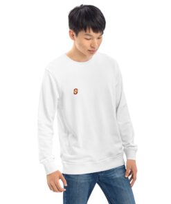 Sudadera orgánica unisex personalizable, vista frontal