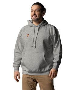 Sudadera con capucha unisex personalizable, vista frontal