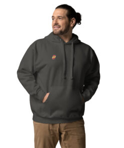 Sudadera con capucha unisex personalizable, vista frontal