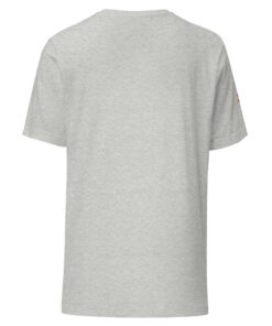 Camiseta de manga corta unisex personalizable, vista trasera