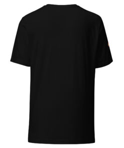 Camiseta de manga corta unisex personalizable, vista trasera