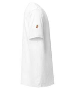 Camiseta de manga corta unisex personalizable, vista lateral derecha