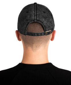 Gorra denim de algodón vintage personalizable, vista trasera