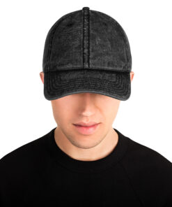 Gorra denim de algodón vintage personalizable, vista frontal