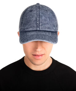 Gorra denim de algodón vintage personalizable, vista frontal