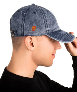 Gorra denim de algodón vintage personalizable, vista lateral derecha