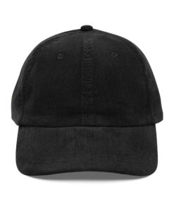 Gorra de pana vintage personalizable, vista frontal