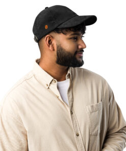 Gorra de pana vintage personalizable, vista lateral derecha