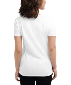 Camiseta de manga corta para mujer personalizable, vista trasera
