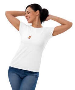 Camiseta de manga corta para mujer personalizable, vista frontal