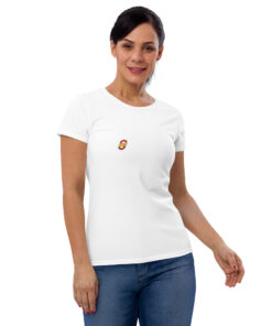 Camiseta de manga corta para mujer personalizable, vista frontal