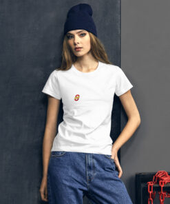 Camiseta de manga corta para mujer personalizable, vista frontal