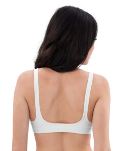 Sujetador bikini reciclado con relleno estampado integral personalizable, vista trasera