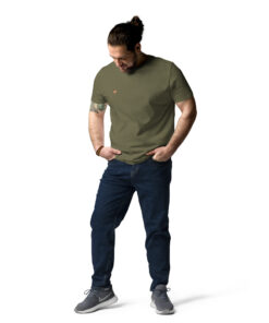 Camiseta unisex de algodón orgánico Creator 2.0 personalizable, vista frontal