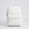 Mochila blanca personalizable con bolsillo frontal